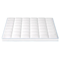 Giselle Bedding 1500GSM Bamboo Pillowtop Mattress Topper 10cm Thick Pad for Back Pain Relief, High Loft Cooling Underlay for Dorm & Guest Bed, 45cm Deep Pocket King