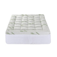 Giselle Bedding 1500GSM Pillowtop Mattress Topper Bamboo Mattress Pad for Back Pain Relief Washable 11cm Thick Bed Cover with 45cm Deep Pocket Double