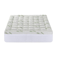 Giselle Bedding 1500GSM Pillowtop Mattress Topper Bamboo Mattress Pad for Back Pain Relief Washable 11cm Thick Bed Cover with 45cm Deep Pocket King