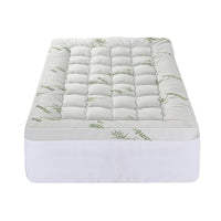 Giselle Bedding 1500GSM Pillowtop Mattress Topper Bamboo Mattress Pad for Back Pain Relief Washable 11cm Thick Bed Cover with 45cm Deep Pocket King Single