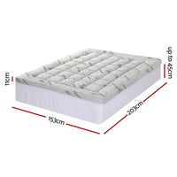 Giselle Mattress Topper 11cm Pillowtop toppers Bamboo Queen