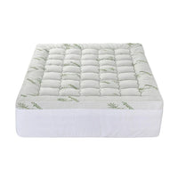 Giselle Bedding 1500GSM Pillowtop Mattress Topper Bamboo Mattress Pad for Back Pain Relief Washable 11cm Thick Bed Cover with 45cm Deep Pocket Queen