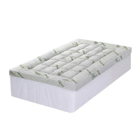 Giselle Bedding 1500GSM Pillowtop Mattress Topper Bamboo Mattress Pad for Back Pain Relief Washable 11cm Thick Bed Cover with 45cm Deep Pocket Single