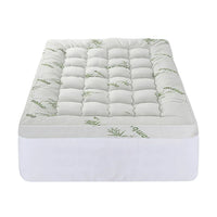 Giselle Bedding 1500GSM Pillowtop Mattress Topper Bamboo Mattress Pad for Back Pain Relief Washable 11cm Thick Bed Cover with 45cm Deep Pocket Single