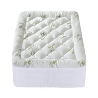 Giselle Bedding 5cm Pillowtop Mattress Topper 1000GSM Thick Soft Bamboo Cooling Pad for Back Pain Relief & Guest Bed, Washable Overfilled Cover with 45cm Deep Pocket Single