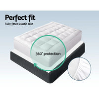 Giselle Bedding 5cm Bamboo Pillowtop Mattress Topper 1000GSM Mattress Pad for Back Pain Relief Washable Breathable Protector with 45cm Deep Pocket Single
