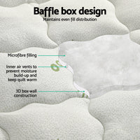 Giselle Bedding Pillowtop Mattress Topper 7.5cm Thick Bamboo Pad for Back Pain Relief Washable Skin-friendly Bed Protector with 45cm Deep Pocket King Single