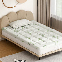 Giselle Bedding Pillowtop Mattress Topper 7.5cm Thick Bamboo Pad for Back Pain Relief Washable Skin-friendly Bed Protector with 45cm Deep Pocket King Single