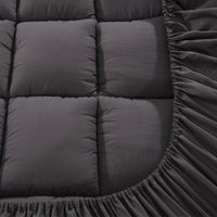 Giselle Bedding Bamboo Charcoal Filling Pillowtop Topper 1000GSM 5cm Thick Pillowtop Pad for Back Pain Relief Washable with 45cm Deep Pocket Double