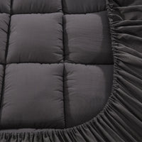 Giselle Bedding Bamboo Charcoal Filling Pillowtop Topper 1000GSM 5cm Thick Pillowtop Pad for Back Pain Relief Washable with 45cm Deep Pocket King