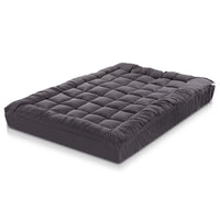 Giselle Bedding Bamboo Charcoal Filling Pillowtop Topper 1000GSM 5cm Thick Pillowtop Pad for Back Pain Relief Washable with 45cm Deep Pocket King