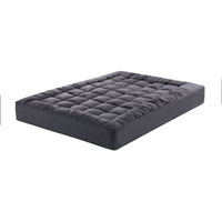 Giselle Bedding Bamboo Charcoal Filling Pillowtop Topper 1000GSM 5cm Thick Pillowtop Pad for Back Pain Relief Washable with 45cm Deep Pocket Queen