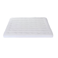 Giselle Bedding Pillowtop Mattress Topper 5cm Reversible Cooling & Soft Coral Fleece Pad for Back Pain Relief, Washable Skin-friendly Bed Protector with 45cm Deep Pocket Double