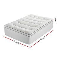 Giselle Bedding Double Mattress Topper 5cm Coral Fleece