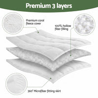 Giselle Bedding Queen Mattress Topper 5cm Coral Fleece
