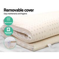 Giselle Bedding Latex Mattress Topper, 5cm Thick Cooling Bed Pad for Side Sleepers Pain Relief, 7 Zone Foldable Mat with Washable Cover for Guest Room Bedroom Double