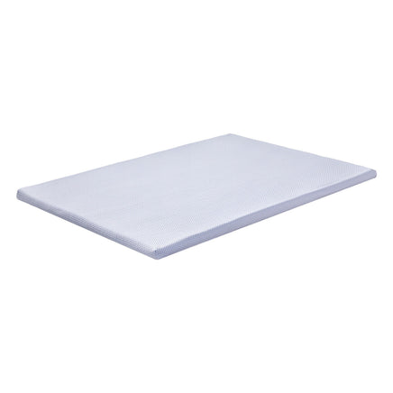 Giselle Bedding Natural Latex Mattress Topper, 7-Zone Pressure Relief Bed Pad for Back Pain, Ice Silk Cooling Cover for Hot Sleepers, 5cm Firm Support, Double