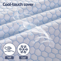 Giselle Bedding Natural Latex Mattress Topper, 7-Zone Pressure Relief Bed Pad for Back Pain, Ice Silk Cooling Cover for Hot Sleepers, 5cm Firm Support, Double