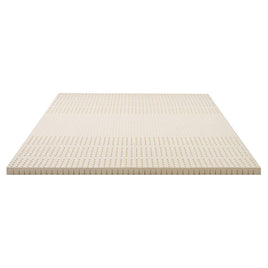 Giselle Bedding Latex Mattress Topper, 5cm Thick Cooling Bed Pad for Side Sleepers Pain Relief, 7 Zone Foldable Mat with Washable Cover for Guest Room Bedroom King