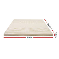 Giselle Bedding Latex Mattress Topper, 7.5cm Thick 7-Zone Pressure Relief Bed Pad with Washable Cover, Cooling Breathable Mat for Side Sleepers & Back Pain, Beige King