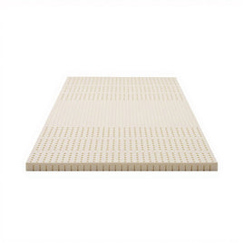 Giselle Bedding Latex Mattress Topper, 5cm Thick Cooling Bed Pad for Side Sleepers Pain Relief, 7 Zone Foldable Mat with Washable Cover for Guest Room Bedroom King Single