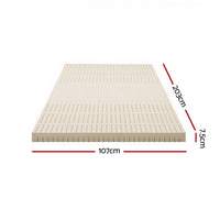 Giselle Bedding Latex Mattress Topper, 7.5cm Thick 7-Zone Pressure Relief Bed Pad with Washable Cover, Cooling Breathable Mat for Side Sleepers & Back Pain, Beige King Single