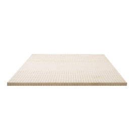 Giselle Bedding Latex Mattress Topper, 7.5cm Thick 7-Zone Pressure Relief Bed Pad with Washable Cover, Cooling Breathable Mat for Side Sleepers & Back Pain, Beige Queen