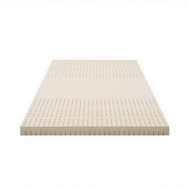 Giselle Bedding Latex Mattress Topper, 7.5cm Thick 7-Zone Pressure Relief Bed Pad with Washable Cover, Cooling Breathable Mat for Side Sleepers & Back Pain, Beige Single