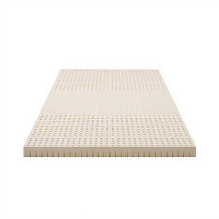 Giselle Bedding Latex Mattress Topper, 7.5cm Thick 7-Zone Pressure Relief Bed Pad with Washable Cover, Cooling Breathable Mat for Side Sleepers & Back Pain, Beige Single
