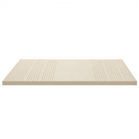 Giselle Bedding Latex Mattress Topper, 7.5cm Thick 7-Zone Pressure Relief Bed Pad with Washable Cover, Cooling Breathable Mat for Side Sleepers & Back Pain, Beige Single