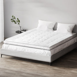 Giselle Bedding Pillowtop Mattress Topper 5cm Thick Mattress Pad for Back Pain Relief & Old Beds Machine Washable 500GSM Breathable Protector Single