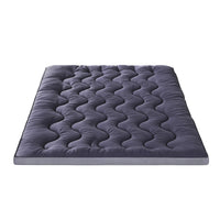 Giselle Bedding 5cm Pillowtop Topper Bamboo Polyester Blend Fibre Pad for Back Pain Relief Washable Overfilled Bed Protector 500GSM Double