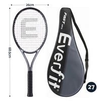 Everfit 27 Inch Tennis Racket Lightweight Racquet for Beginner Adult Players Black