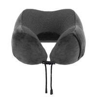 Wanderlite Travel Pillow for Airplanes Memory Foam Neck Pillows for Traveling, Soft & Washable Cover with Storage Bag, Portable Plane Accessories for Airplanes Offices Cars, Grey