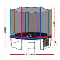 10FT Trampoline for Kids w/ Ladder Enclosure Safety Net Pad Gift Round