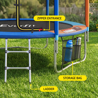 Everfit 6FT Kids Trampoline Rebounder with Enclosure Net Storage Bag