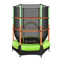 Everfit 4.5FT Trampoline for Kids Trampoline w/ Enclosure Safety Net Rebounder Gift Green