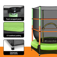 4.5FT Trampoline for Kids Trampoline w/ Enclosure Safety Net Rebounder Gift Green