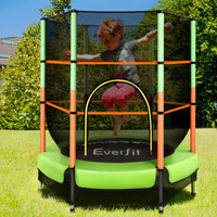 4.5FT Trampoline for Kids Trampoline w/ Enclosure Safety Net Rebounder Gift Green