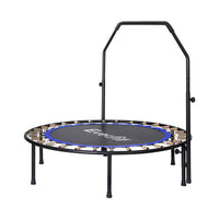 48inch Round Fitness Trampoline Rebounder Adjustable Handrail Blue