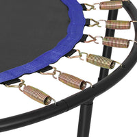 48inch Round Fitness Trampoline Rebounder Adjustable Handrail Blue