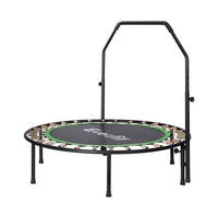 48inch Round Fitness Trampoline Rebounder Adjustable Handrail Green