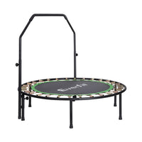 48inch Round Trampoline Kids Exercise Fitness Adjustable Handrail Green