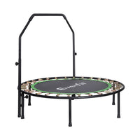 48inch Round Fitness Trampoline Rebounder Adjustable Handrail Green