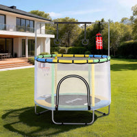 Everfit 55inch Trampoline Kids Rebounder with Basketball Set Sandbag Boxing Game