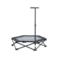 Everfit Fitness Foldable Trampoline Rebounder Adjustable Handle Indoor Exercise Black