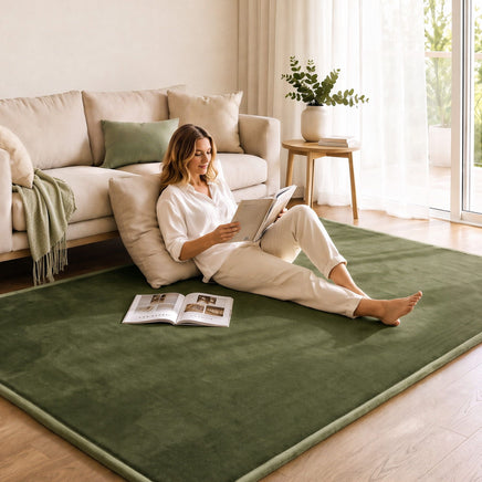 Artiss Tatami Mat Floor Mattress 3cm Thick Futon Mattresses Mellow Mat Rugs Living Room Green
