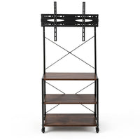 Artiss Mobile TV Stand 32-65 Inch TVs Mount 50kg with 3 MDF Shelves Lockable Wheels Adjustable Feet