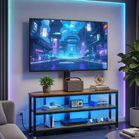 Artiss Corner TV Stand 32-70" w/ Mount LED Lights & Power Outlet Space Saving