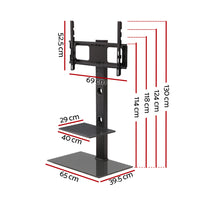 TV Stand Mount Bracket for 32"-70" LED LCD 2 Tiers Storage Floor Shelf